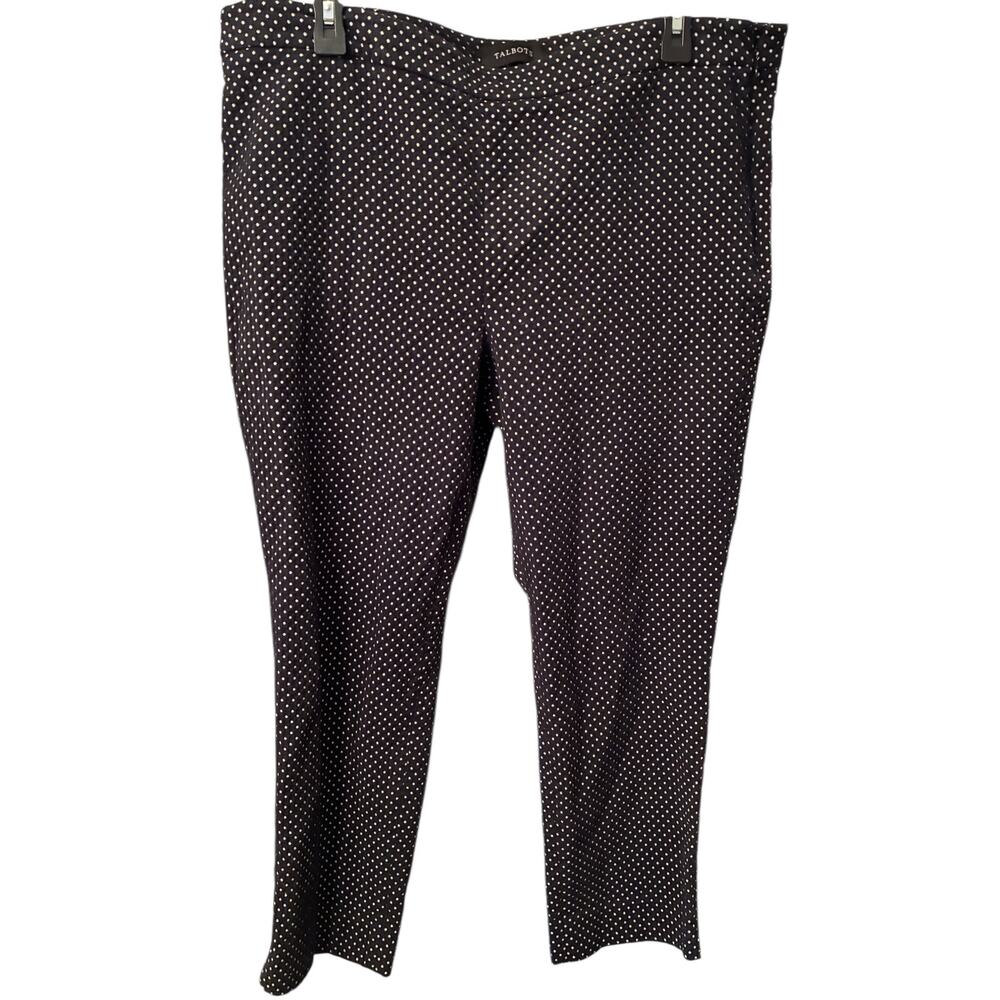Talbots Chatham Ankle black and white polka dots size 16P - Picture 2 of 10